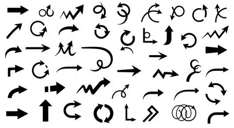 A collection of various handwritten letters and numbers in different styles.. Stock Illustration