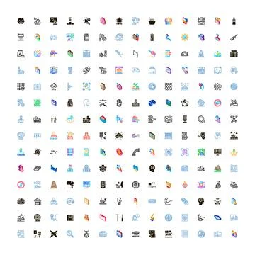 Collection of various icon design elements イラスト素材