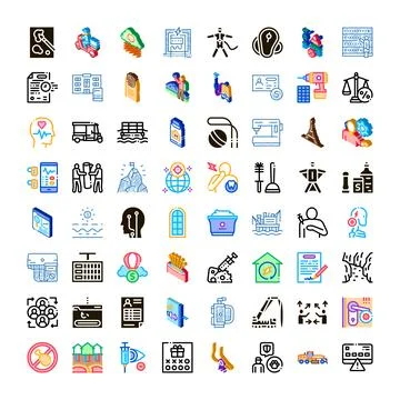 Collection of various icon design elements Illustrazione stock