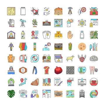 Collection of various icon sets and graphic design concepts Illustrazione stock