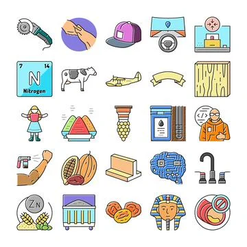 Collection of various modern and ancient icon concepts 스톡 일러스트