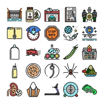 Collection of various modern web icon concepts Stock Illustration