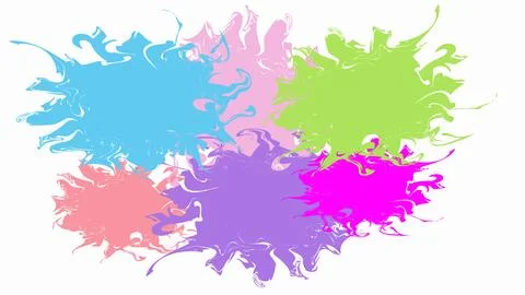 A collection of various multicolored abstract spots. Design elements. Vecto.. Stock Illustration