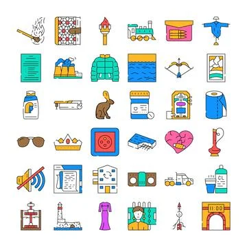 Collection various objects and symbols for design イラスト素材