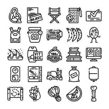 Collection of various outline icons for web design Stockillustratie