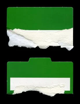 Collection of various pieces of note paper on black background Stock Photos
