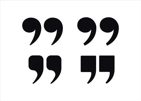 Collection of Various Quotation Marks Stock Illustration