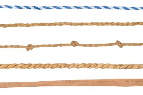 Collection of various ropes Stock Photos
