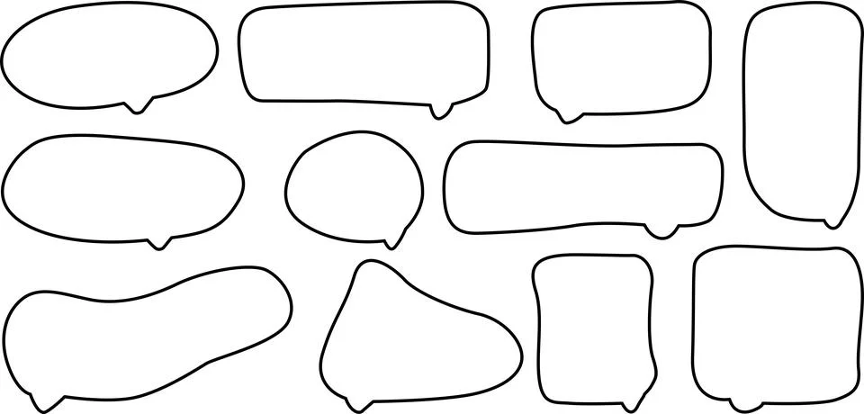 Collection of various speech bubbles Vector Illustrazione stock