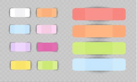 Collection of various white papers, leaves for the label ready for Your messa Stock Illustration