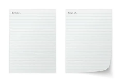 Collection of various white papers, leaves for the label ready for Your messa Stock Illustration