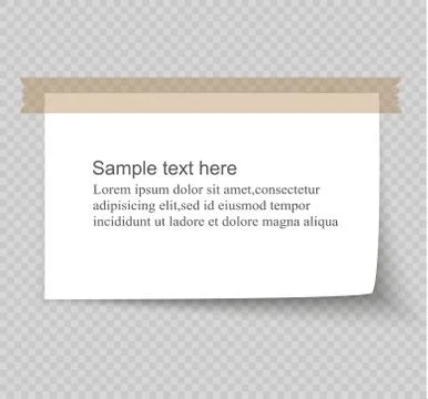 Collection of various white papers, leaves for the label ready for Your messa Stock Illustration