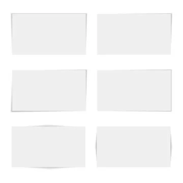Collection of various white papers, ready for your message. Vector illustration. Stock Illustration