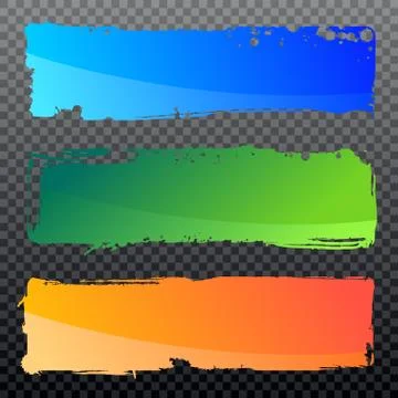 Collection of vector abstract grunge banners Stock Illustration