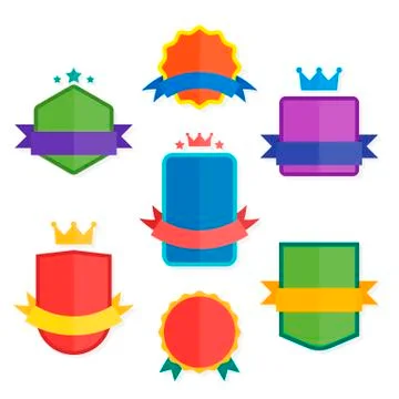 Collection of Vector Abstract Label, Sticker, Tags Stock Illustration