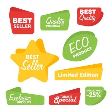 Collection of Vector Abstract Label, Sticker, Tags Illustrazione stock