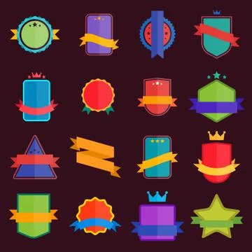 Collection of Vector Abstract Label, Sticker, Tags Stock Illustration