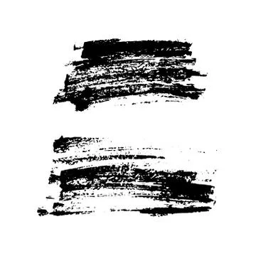 Collection of vector art brushes. Hand crafted custom grunge  with rough edge Illustrazione stock