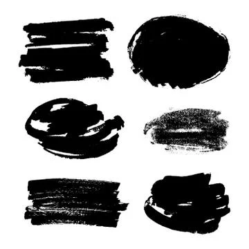 Collection of vector art brushes. Hand crafted custom grunge  with rough edge Stock Illustration