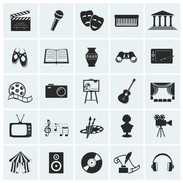 Collection of vector arts icons. Stock Illustration