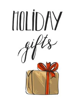 Collection of vector colorful Christmas present boxes. Holiday seamless pattern Stock Illustration