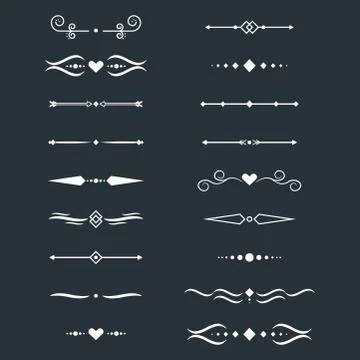 Collection of vector dividers Illustrazione stock