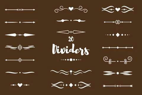 Collection of vector dividers Stock Illustration