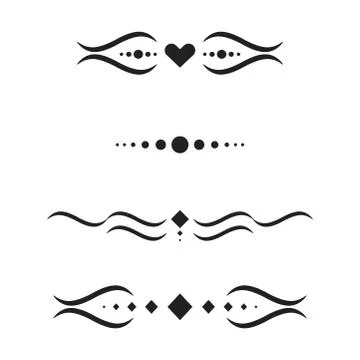Collection of vector dividers Stock Illustration