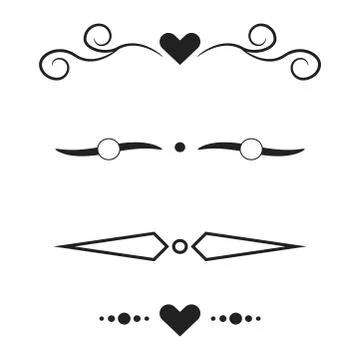 Collection of vector dividers Illustrazione stock