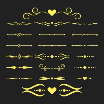 Collection of vector dividers Stock Illustration