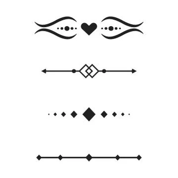 Collection of vector dividers Stock Illustration