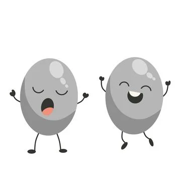 Collection of Vector Eggs. With Different Faces and Emotions. Stock-Illustration