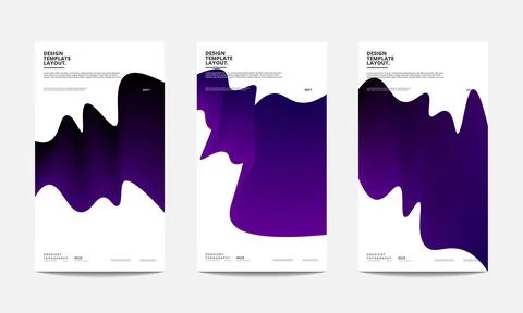 Collection vector graphic of modern abstract covers. Geometric wave shape イラスト素材