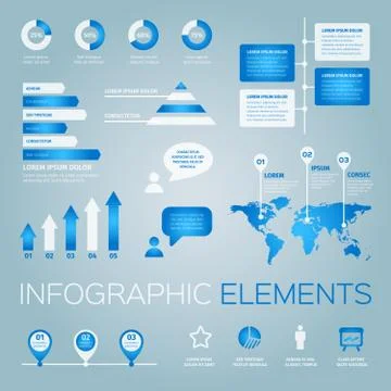 Collection of vector infographic elements Illustrazione stock