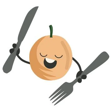 Collection of Vector Mandarin Orange Characters. Smiling, Happy, Stock Illustration