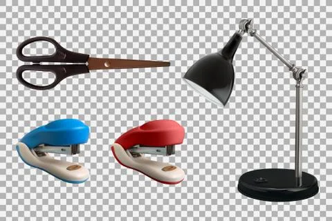 Collection of vector realistic stationery objects Stock Illustration