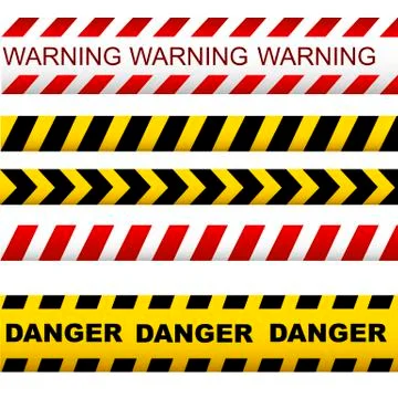 Collection vector ribbons designed for investigators,forensic ex 스톡 일러스트