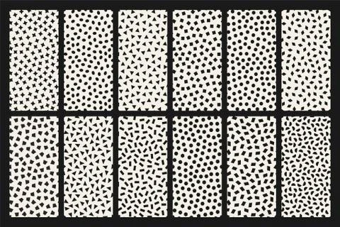 Collection of vector seamless creative patterns. Modern stylish textures with 库存插图