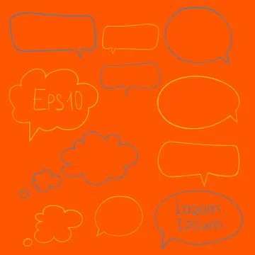 Collection of vector speech  bubbles Stock Illustration