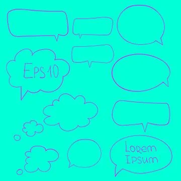 Collection of vector speech  bubbles Stock Illustration