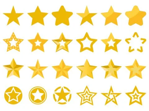 Collection of vector stars Stock Illustration