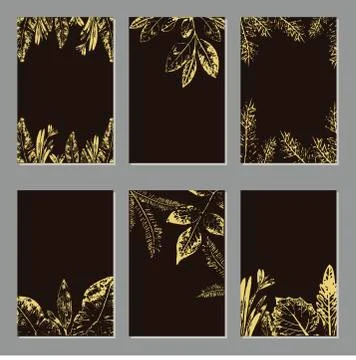 Collection of vector template label, visit cards, square greeting cards and b Stock Illustration