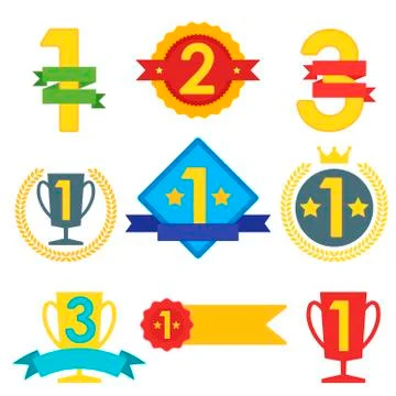 Collection of Vector Winner Label, Sticker, Tags Illustrazione stock