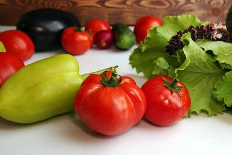 Collection vegetables Stock Photos