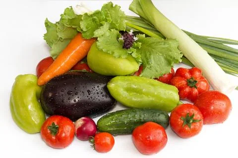 Collection vegetables Stock Photos