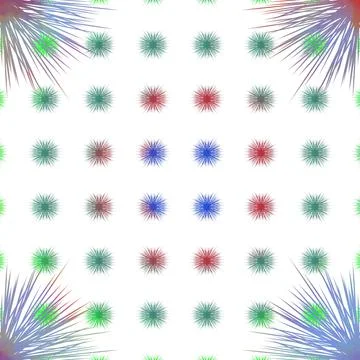 Collection of Vibrant Abstract Graphic Elements in an Array Stock Illustration