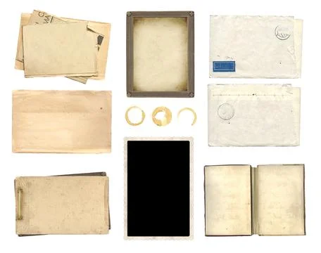Collection of vintage elements for scrapbooking Foto stock