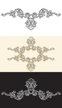 Collection of vintage hand drawing elements vector illustration Stock Illustration
