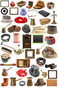 Collection of vintage objects Stock Photos