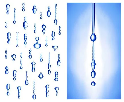 Collection of water drops Stock Illustration